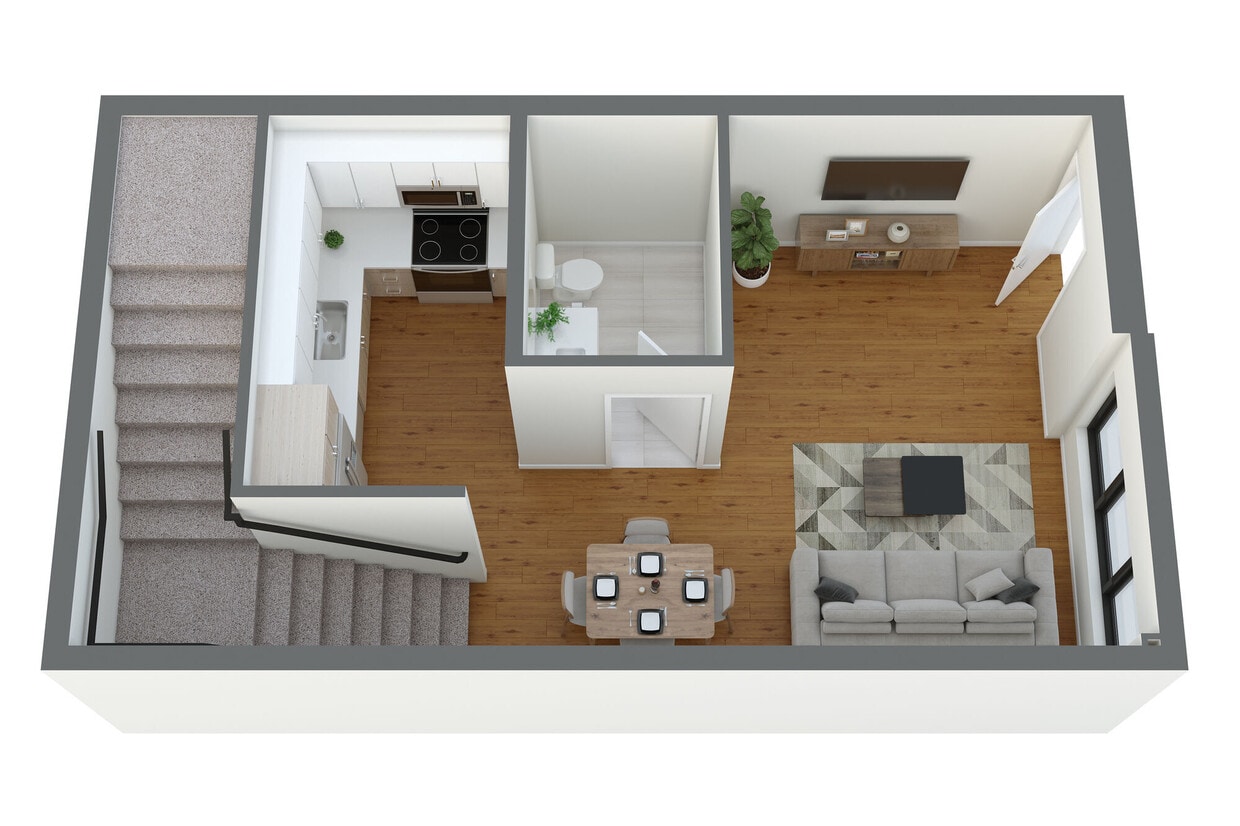 Floor Plan - T4 2 Bed/2.5 Bath Townhome