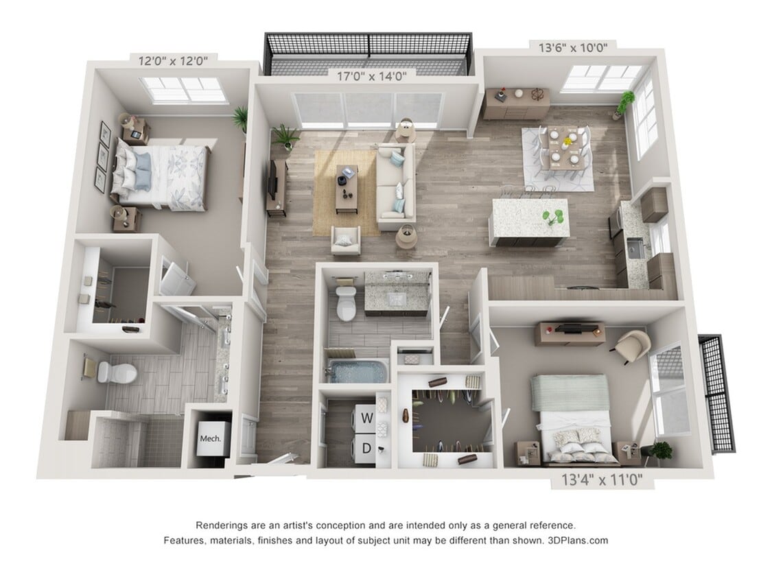 Symphony | 2x2 | 1357 sq ft - Symphony D