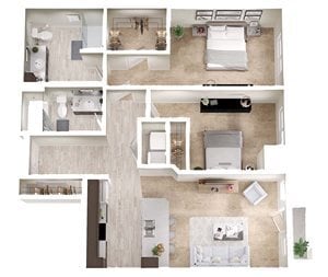Floor Plan - 2x2 - D1