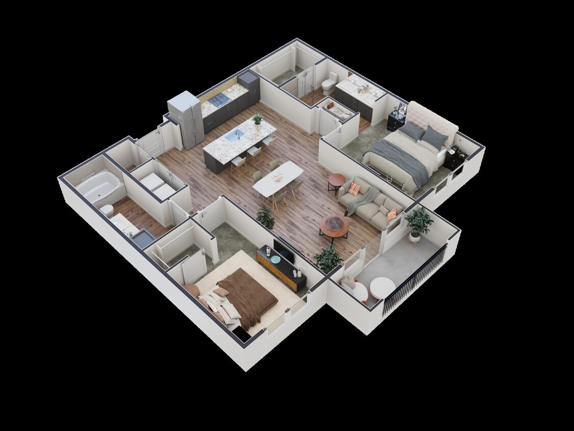 Buchanan - Two Bedroom, Two Bathroom - BUCHANAN