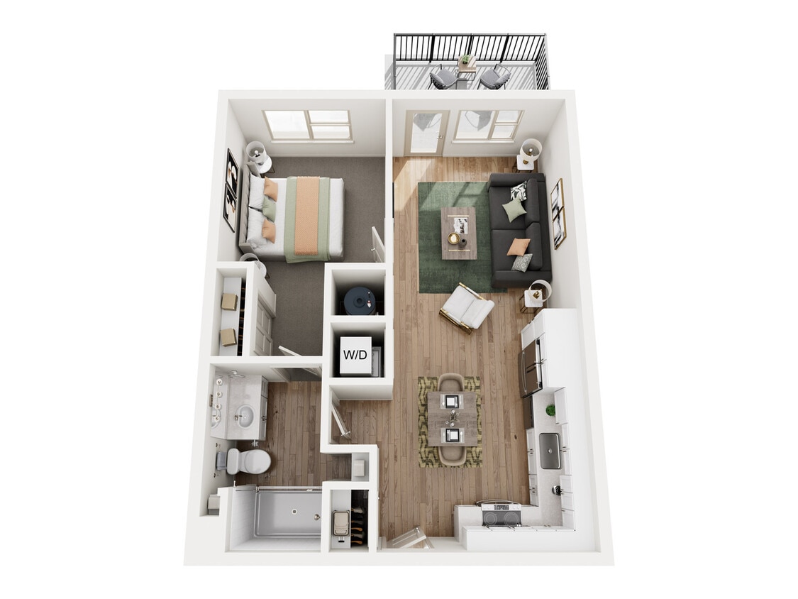 Aspendale Littleton_1BR_A1_Cottonwood - Cottonwood