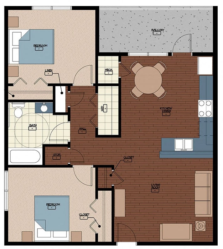 Floor Plan - 2 Bedroom