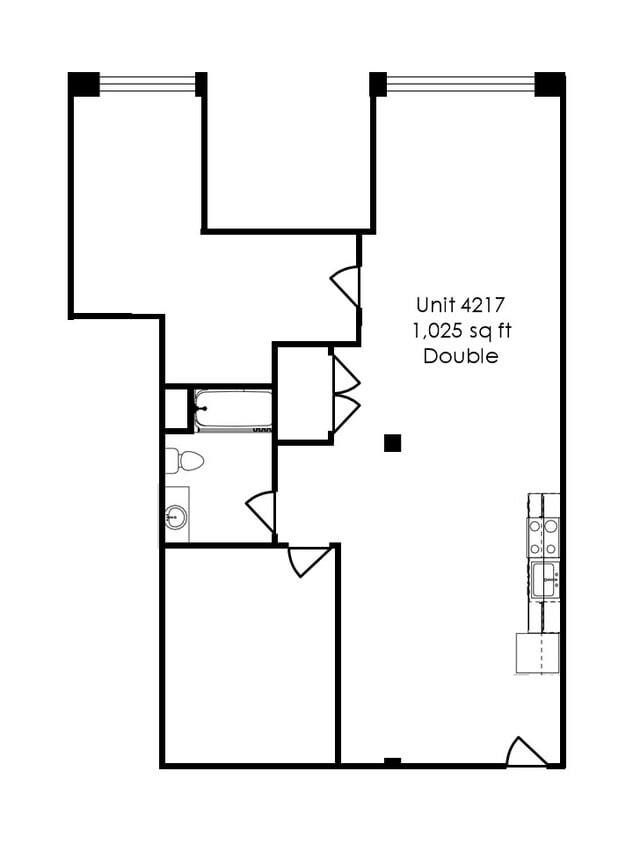 4217: $1570/m + utilities (avail early Apr) - Double (1 Bath)