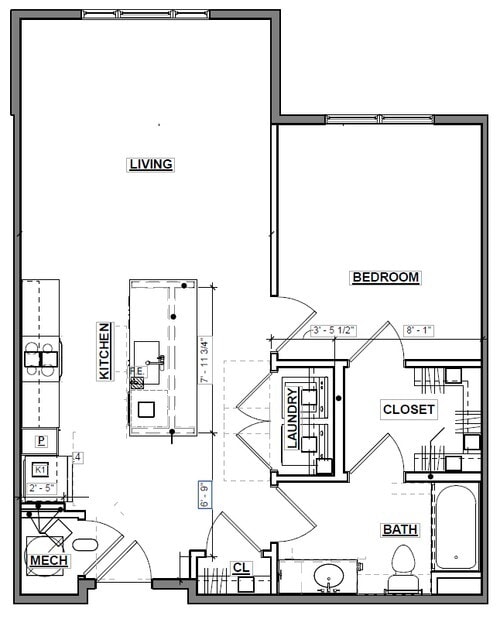 Floor Plan - 1A-60%