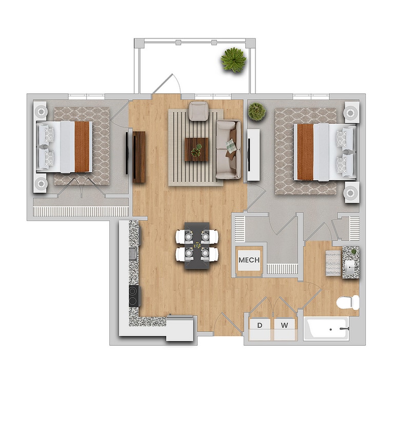 Douglas | 2x1 | 844 sf - DOUGLAS