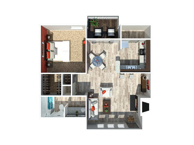 1 Bedroom - 1 Bedroom 1 Bath 704