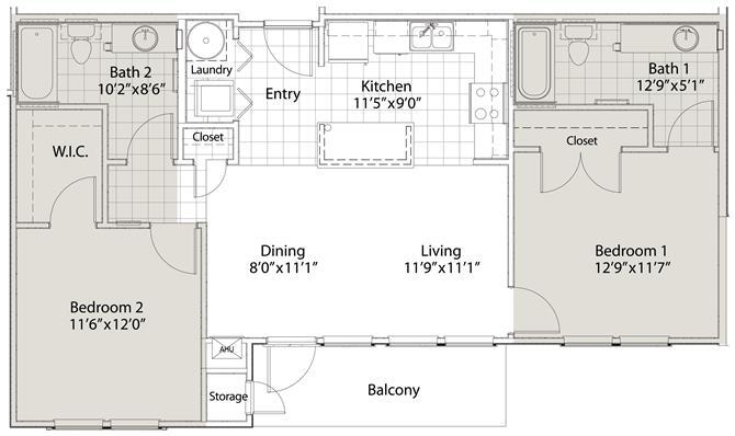 Floor Plan - 2 Bedroom