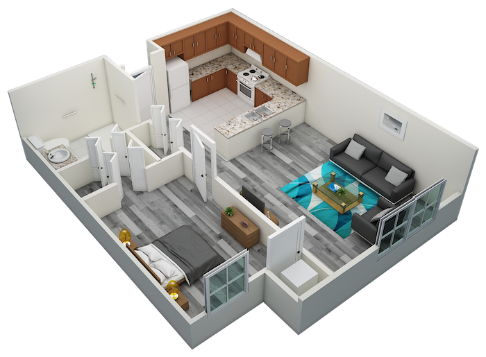 Floor Plan - One Bedroom