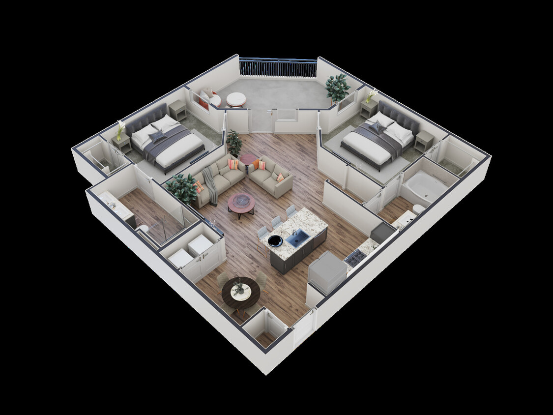 The Conroe - Two Bedroom, Two Bath - THE CONROE