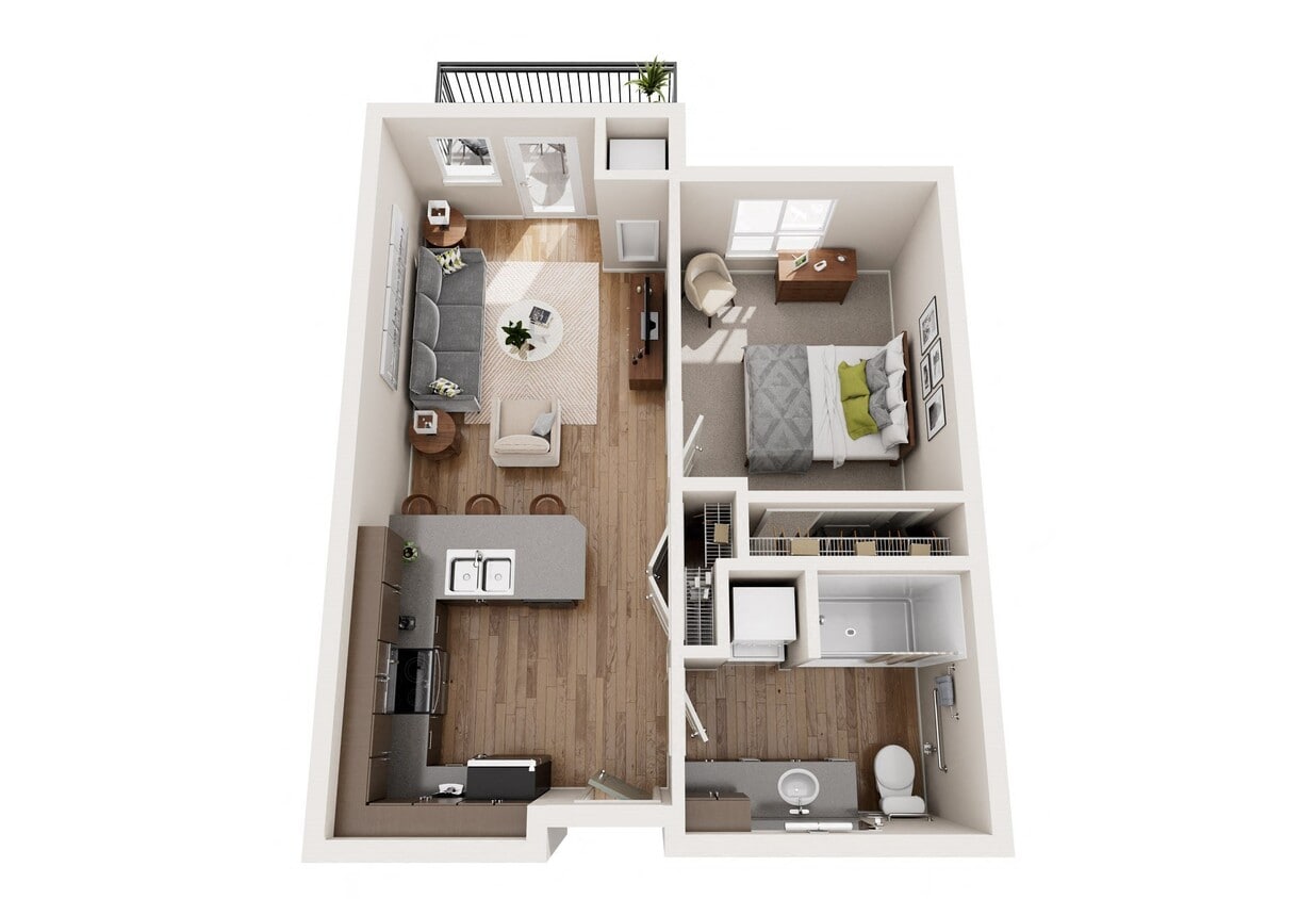 Floor Plan - 1x1 - B4