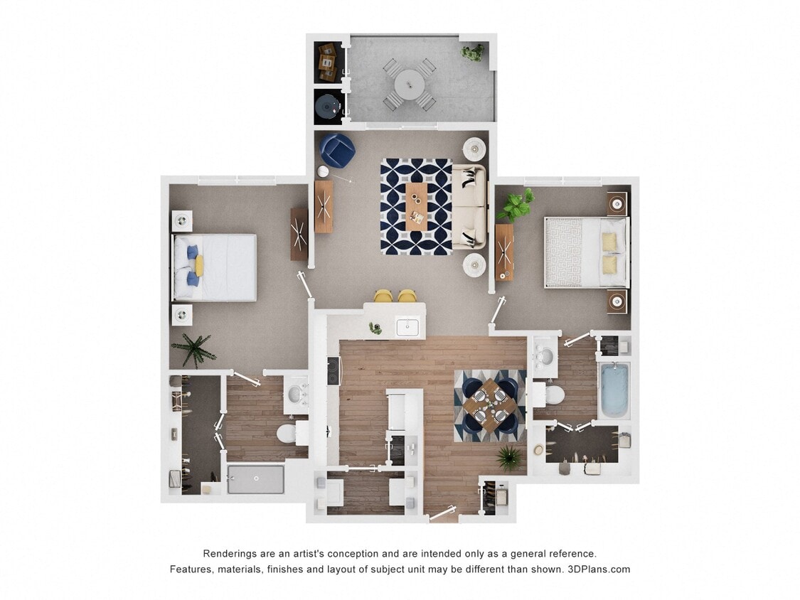 Floor Plan - Two Bedroom - Ellington