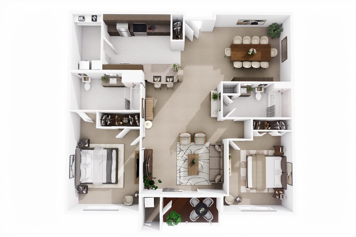 2 Bedroom/2 Bath (Interior) - 2 Bed/ 2 Bath