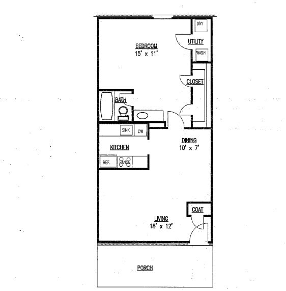 Floor Plan - 1 Bed