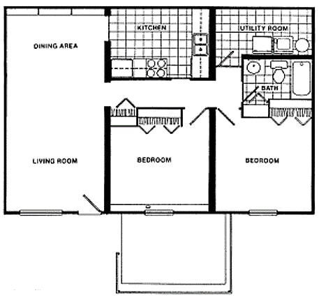 2BR/1BA - The Sterling