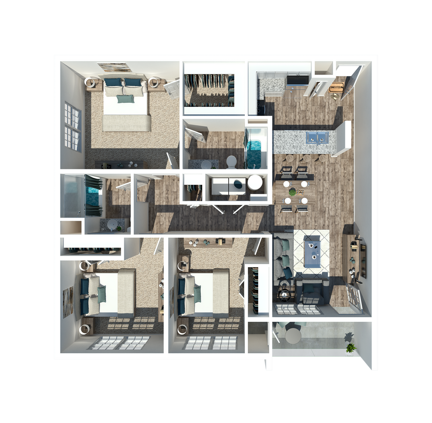 Three Bedroom Two Bathroom - 3 Bedroom 2 Bath