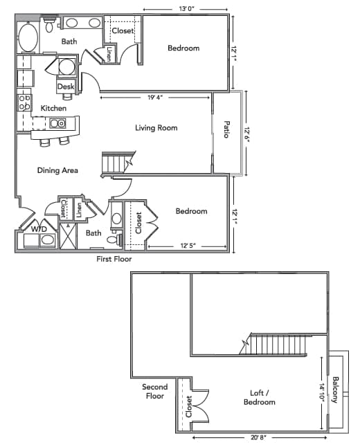 The Bliss Floor Plan - 3BR/2BA - 2.2-Bl