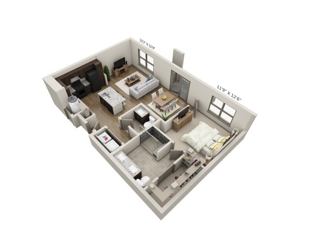 Floor plans are artist’s rendering. All dimensions are approximate. Actual product and specifications may vary in dimension or detail. Not all features are available in every apartment. Prices and availability are subject to change. - Espressivo