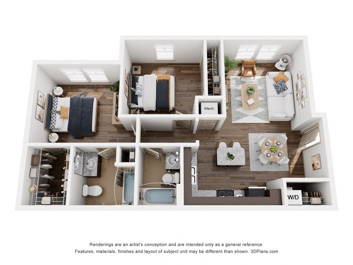Floor Plan - 2 Bedrooms