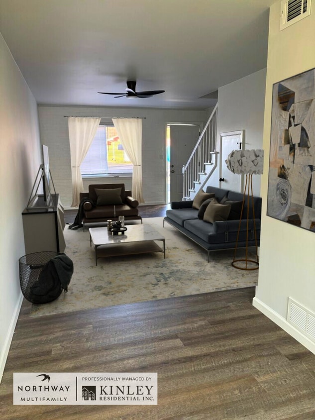 Floor Plan - 2BR/1.5BA (Townhome) RENOVATED