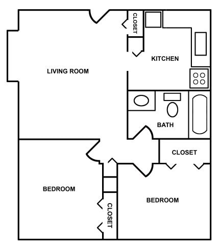 Floor Plan - 2 Bedroom