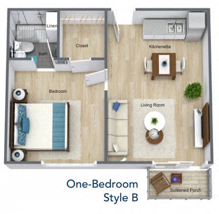 Floor Plan - One-Bedroom