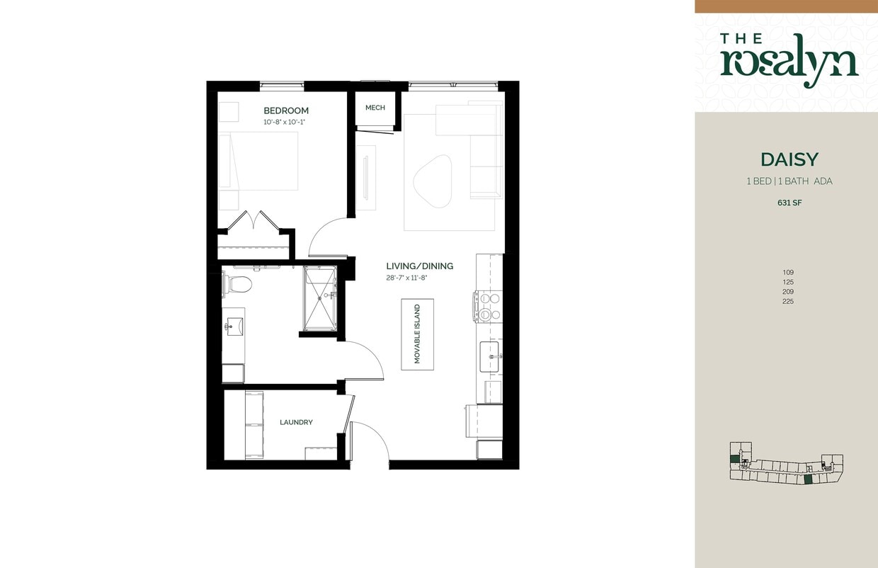 Floor Plan - Daisy | Accessible, PBV