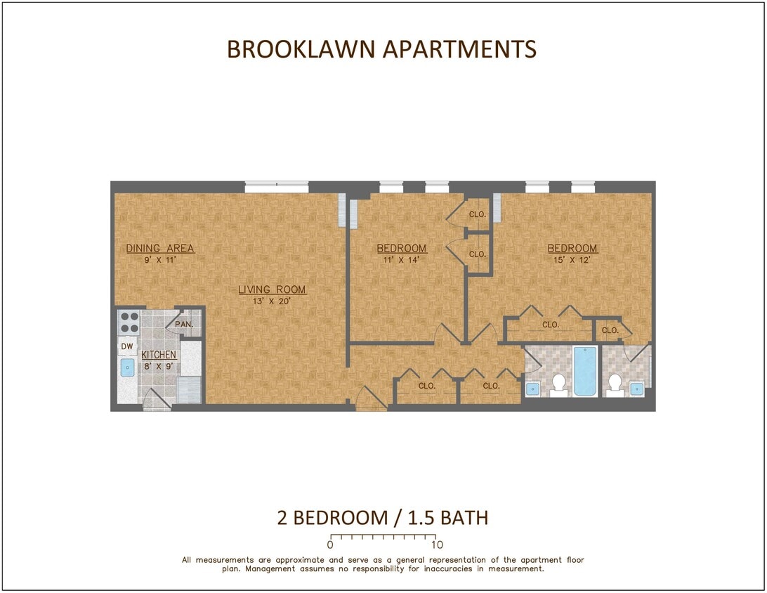 Floor Plan - 2 Bed- 1.5 Bath