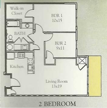 Floor Plan - Two Bedroom