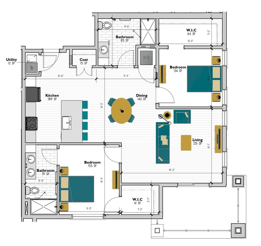 The Rockport - Two Bedroom Two Bathroom - Rockport