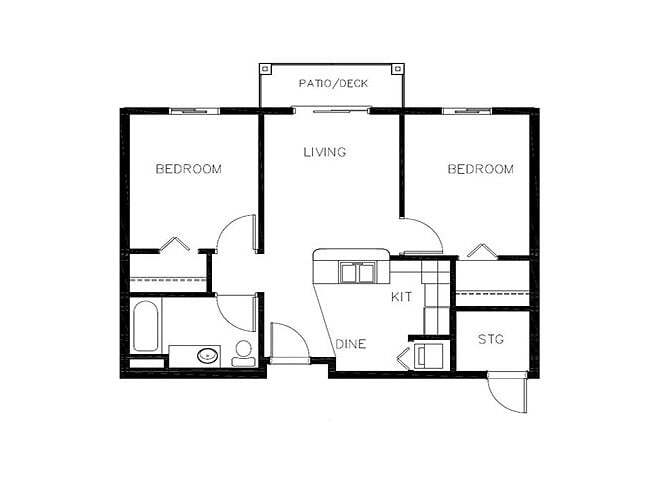 Floor Plan - Two Bedroom Age 55 Plus