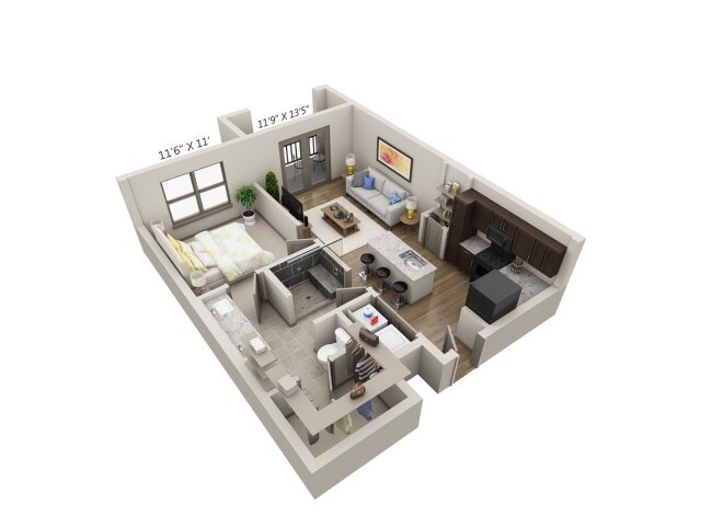 Floor plans are artist’s rendering. All dimensions are approximate. Actual product and specifications may vary in dimension or detail. Not all features are available in every apartment. Prices and availability are subject to change. - Allegro