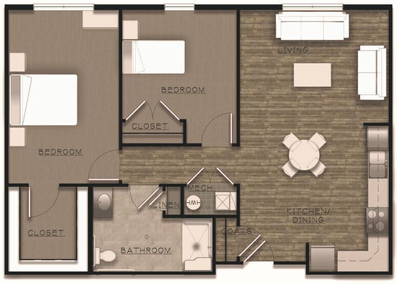 Floor Plan - 2 Bedroom