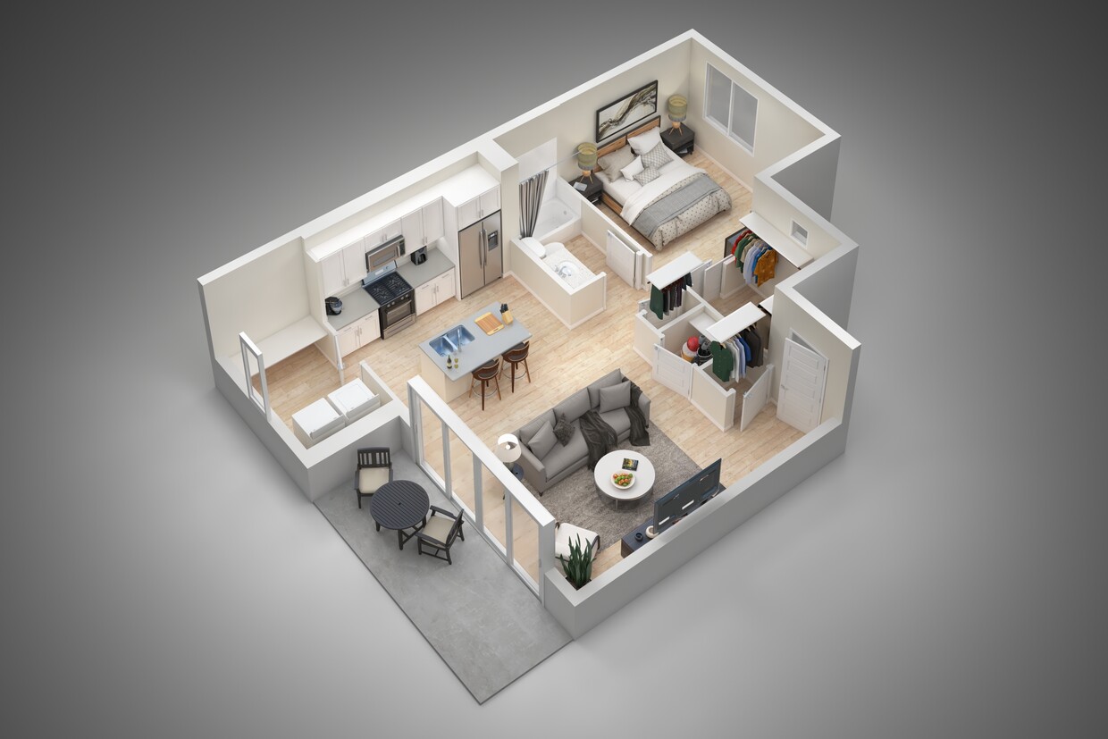 Floor Plan - One Bedroom