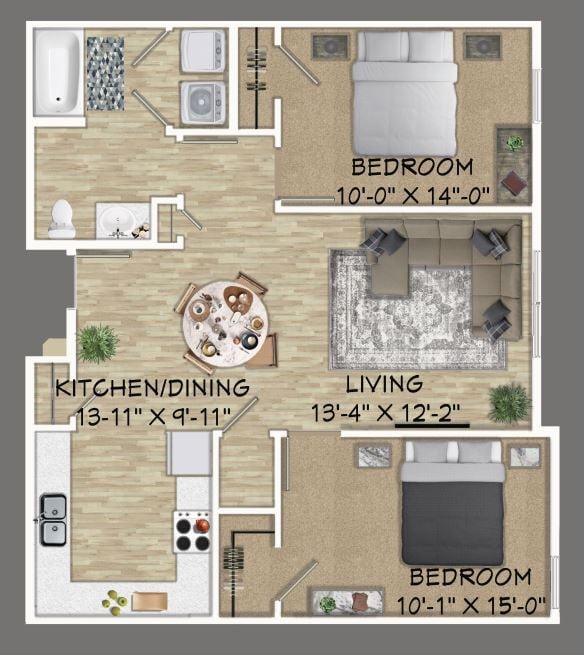 Floor Plan - 2 Bedroom
