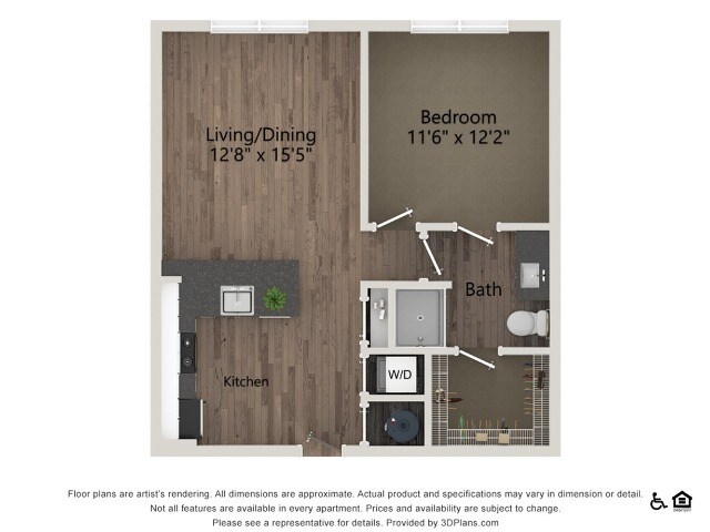 A1 | 1 bed 1 bath | 675 Sq Ft - A1