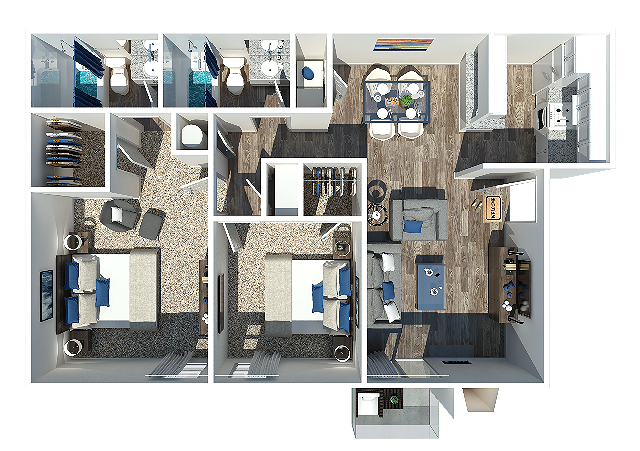 2 Bedroom | 2 Bathroom - 2 Bedroom