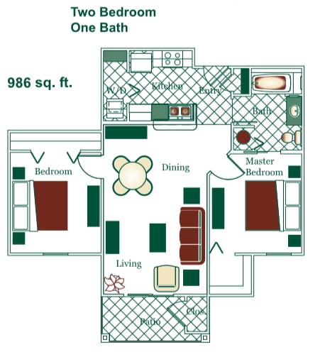 Floor Plan - 2x1