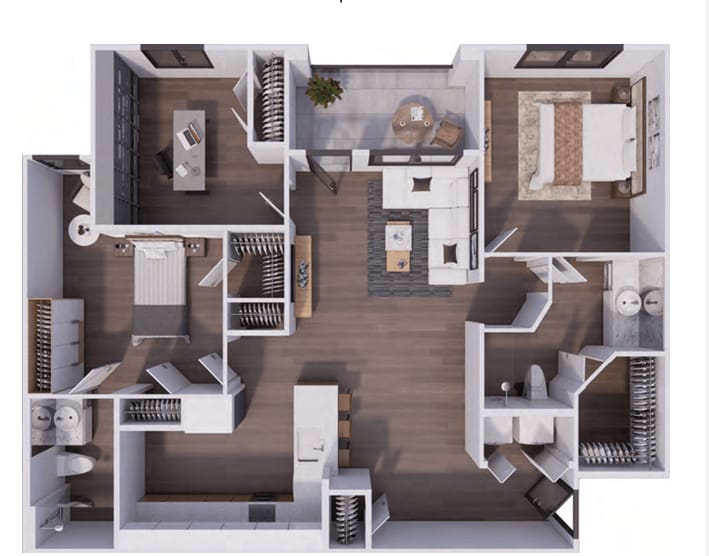 Floor Plan - B2 Tower With Den