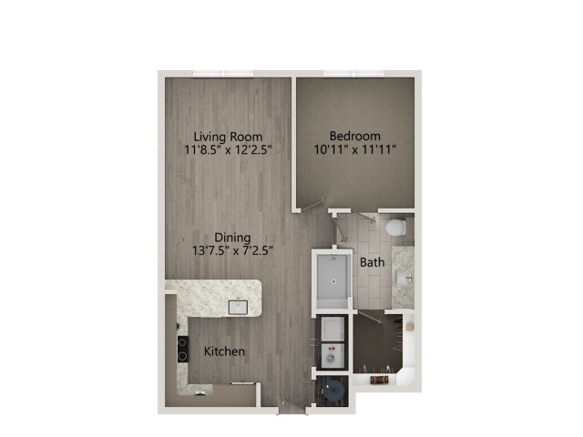 Floor plans are artist’s rendering. All dimensions are approximate. Actual product and specifications may vary in dimension or detail. Not all features are available in every apartment. Prices and availability are subject to change. - A2B-Z