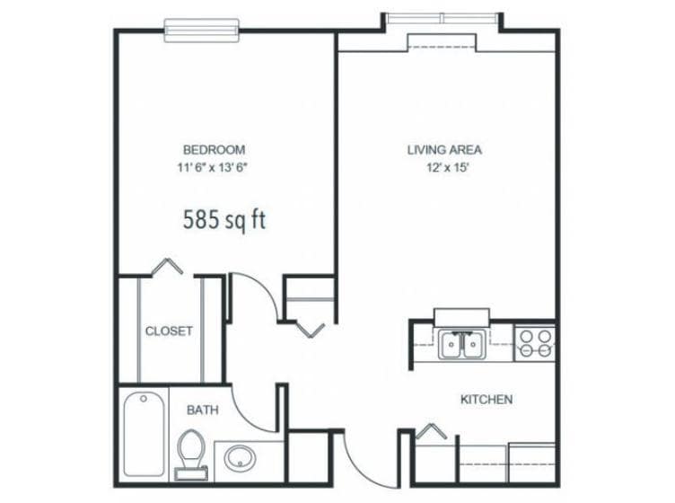 Floor Plan - 1B/1B SM