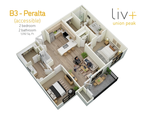 Peralta Accessible Floor plan - Peralta Accessible