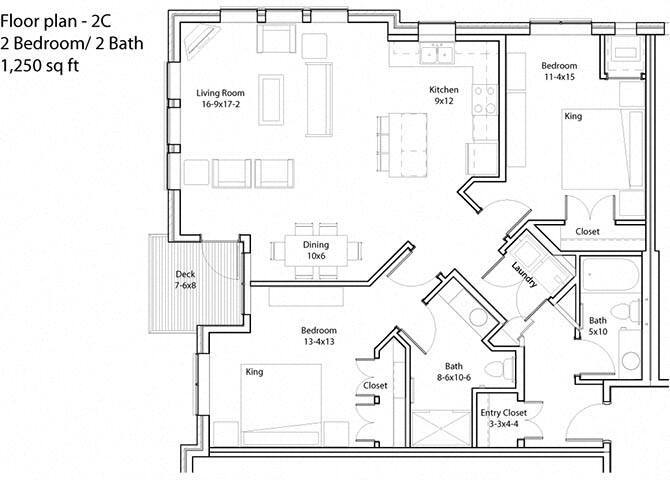 Floor Plan - Two Bedroom - C