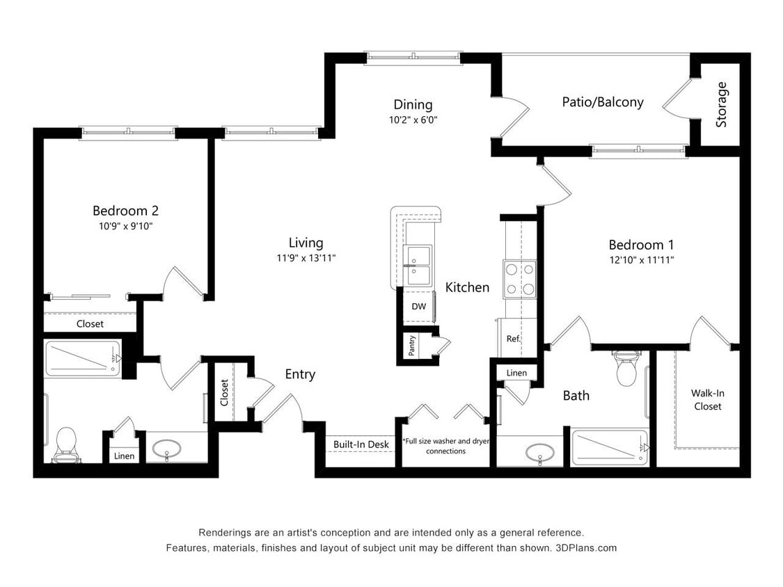 Floor Plan - Two Bedroom B