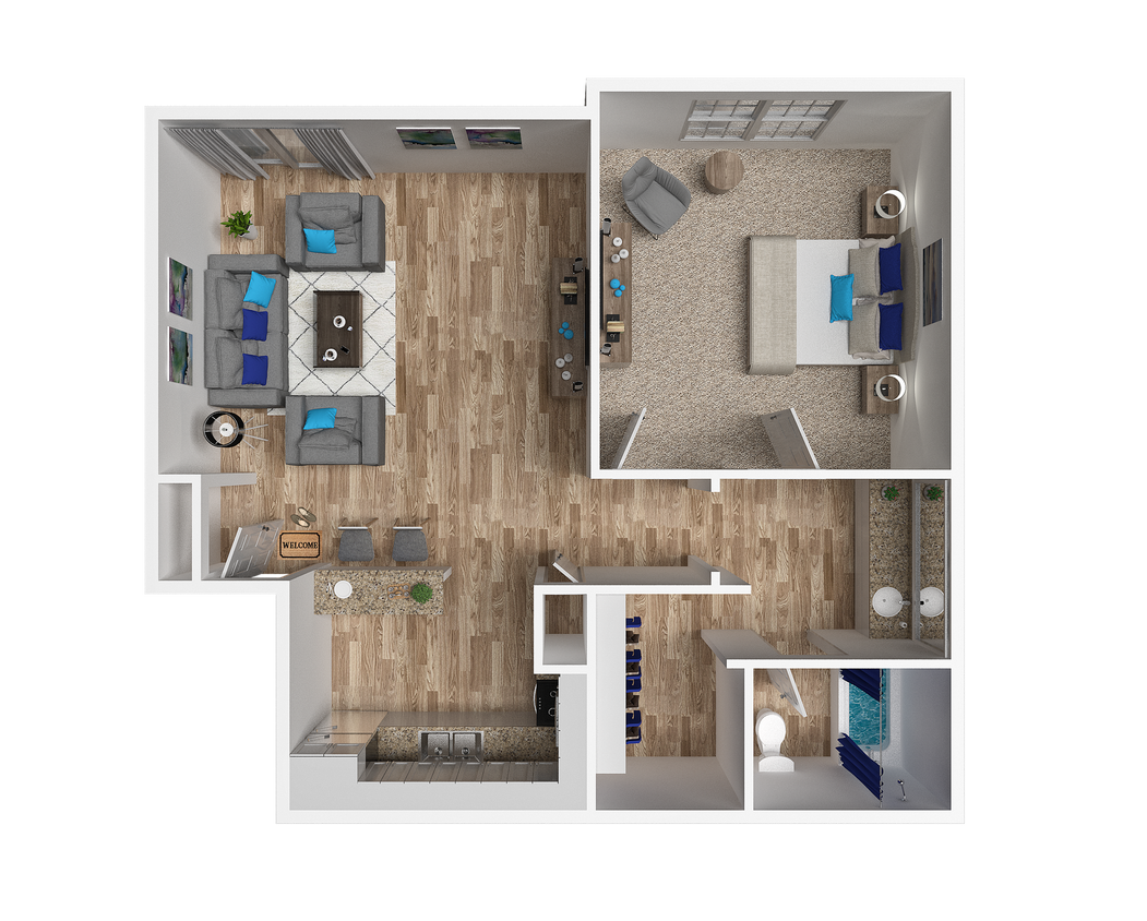Explore the inviting layout of this cozy apartment, where comfort meets style. - One Bedroom One Bath