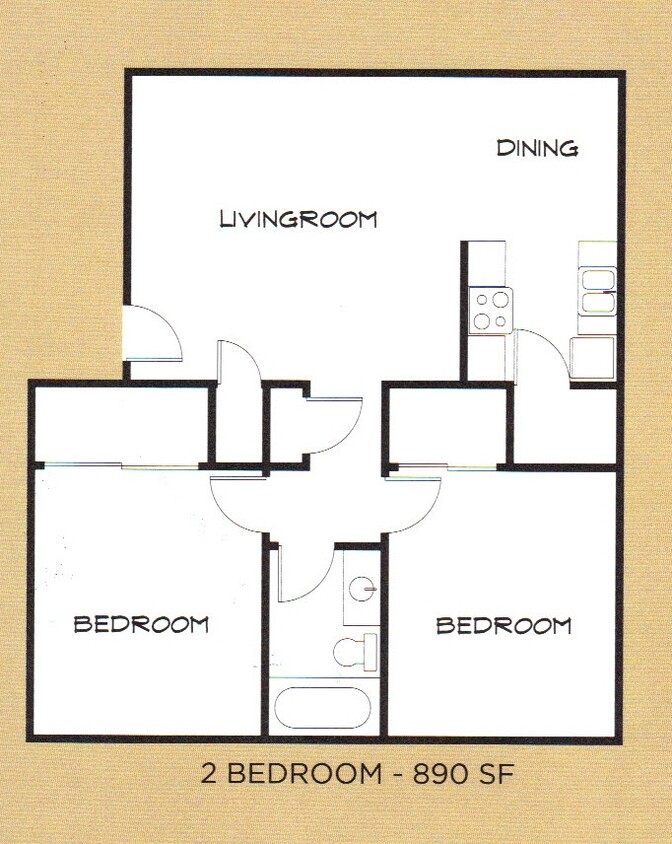 Floor Plan - 2x1