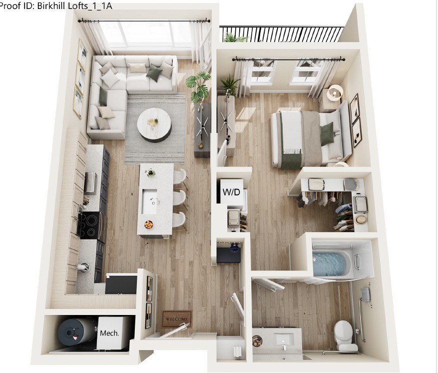 Floor Plan - One Bedroom A
