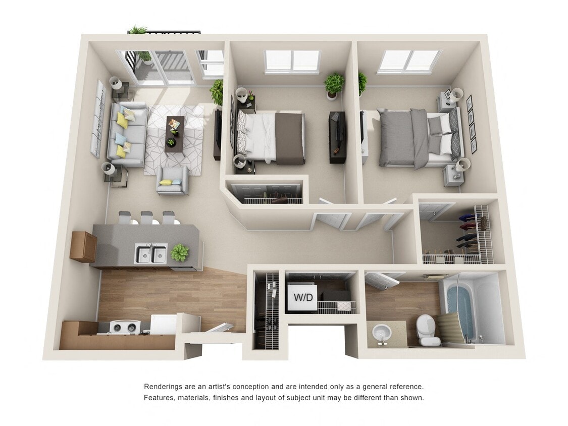 Floor Plan - 2x1 - C1* income restrictions apply