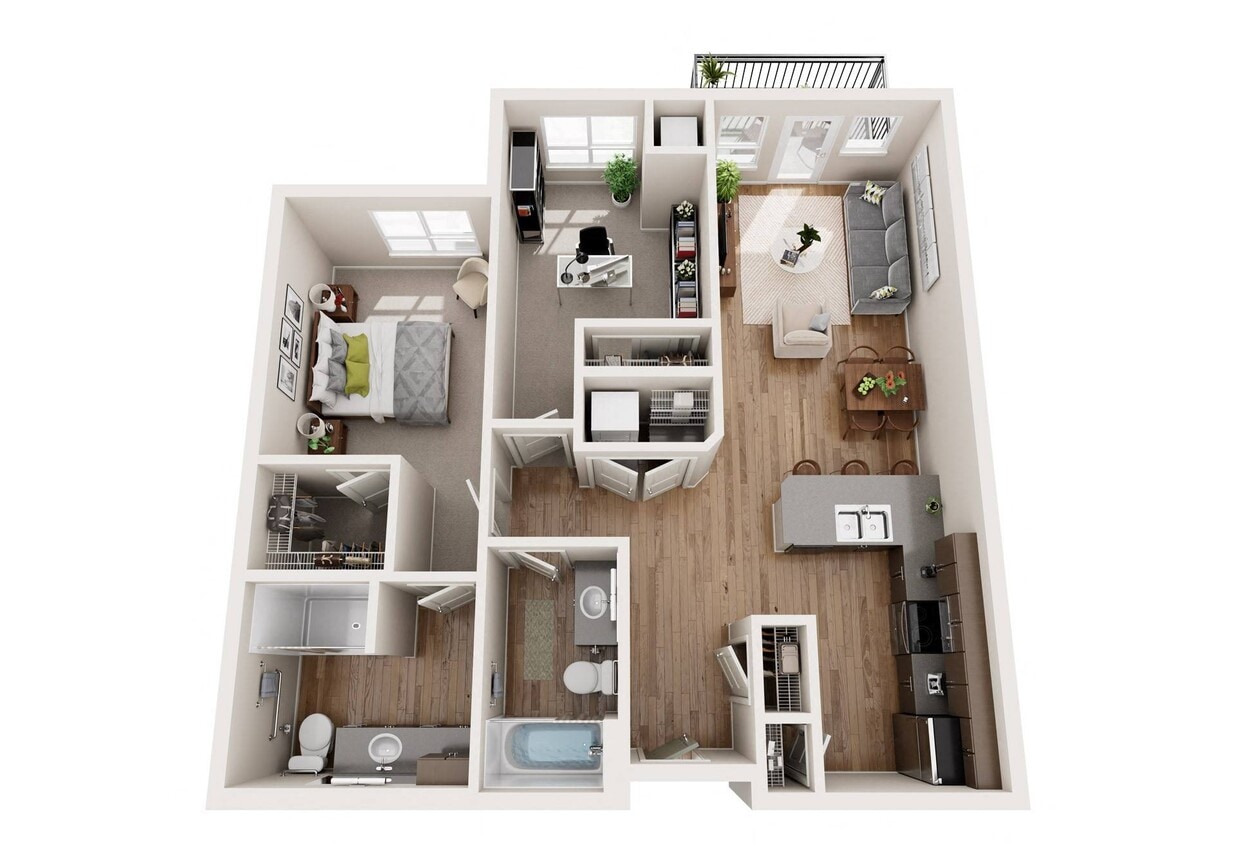 Floor Plan - 2x2 - D3
