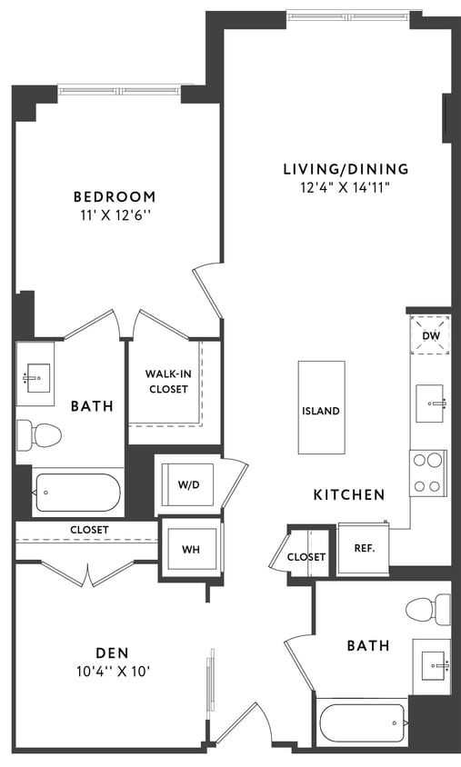 Floor Plan - 2 Bed 2 Bath C04 HC