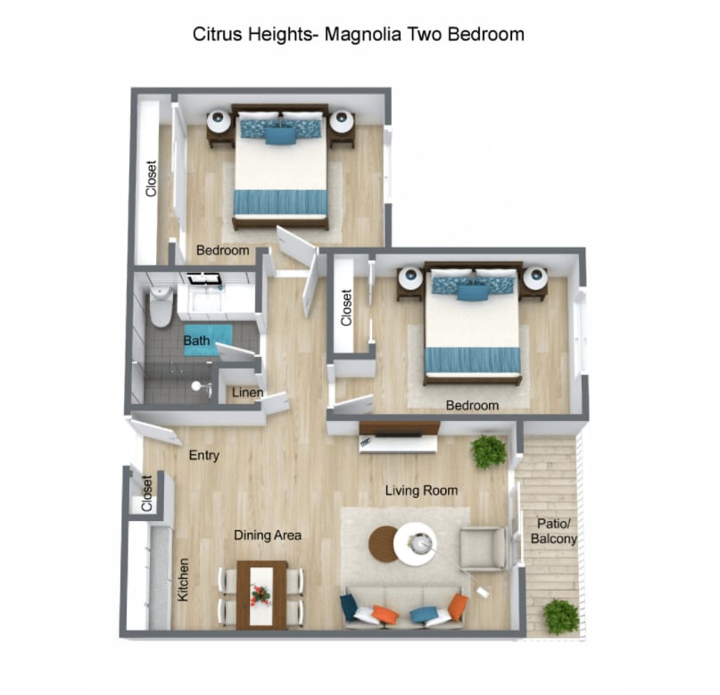 Floor Plan - Two Bedroom